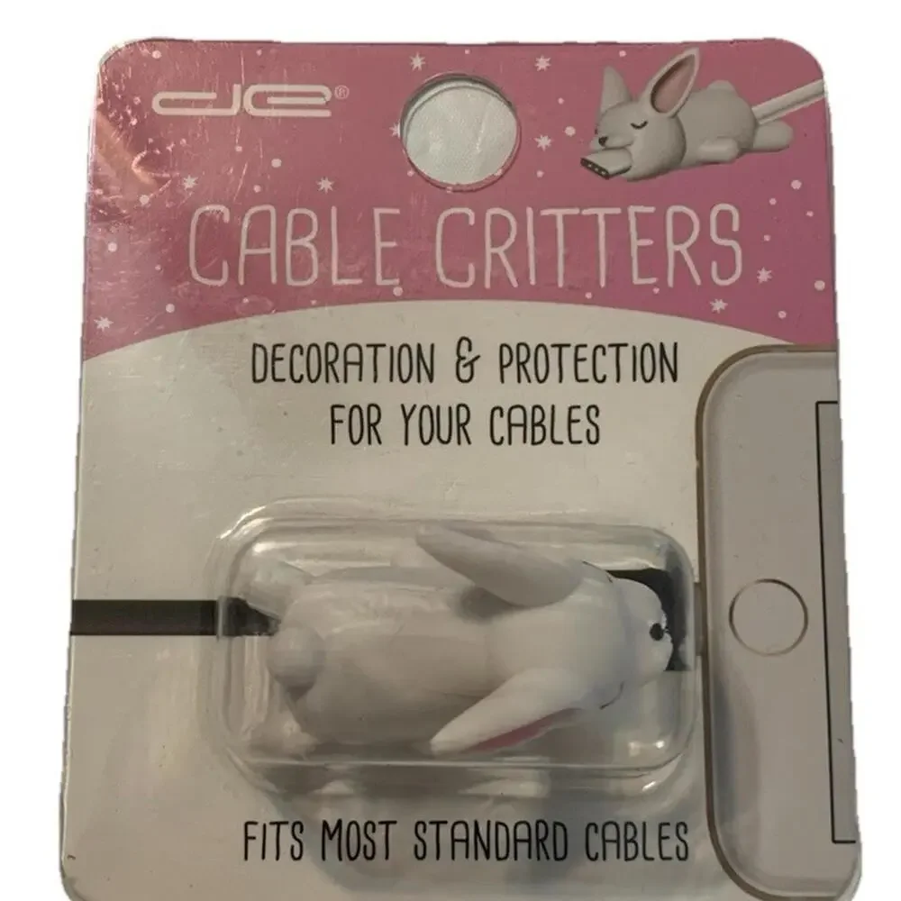 Bunny Cable Critter Phone Crd Protector/ Decoration BRAND NEW Cute Great GIFT!!